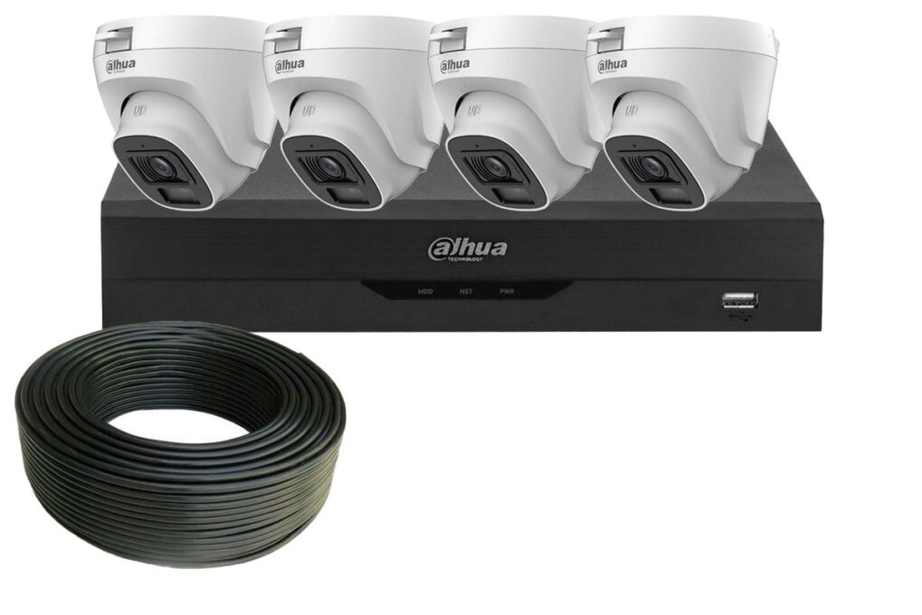 Sistem supraveghere 4 camere 2MP, 2.8 mm, Full HD, IR 20m, KIT4DOMEFHDMTL 1 Sistem supraveghere 4 camere 2MP, 2.8 mm, Full HD, IR 20m, KIT4DOMEFHDMTL