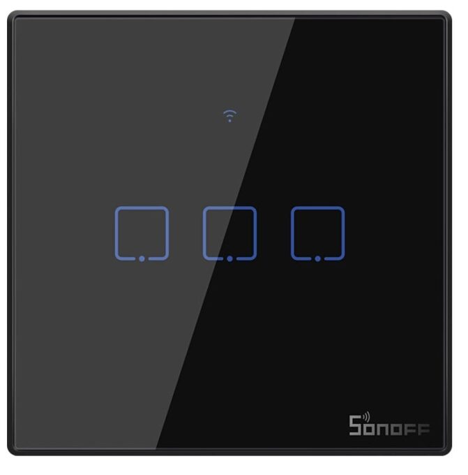 Intrerupator Wifi + RF incastrabil Negru 3 circuite SONOFF-TXT3EU3C 1 Intrerupator Wifi + RF incastrabil Negru 3 circuite SONOFF-TXT3EU3C