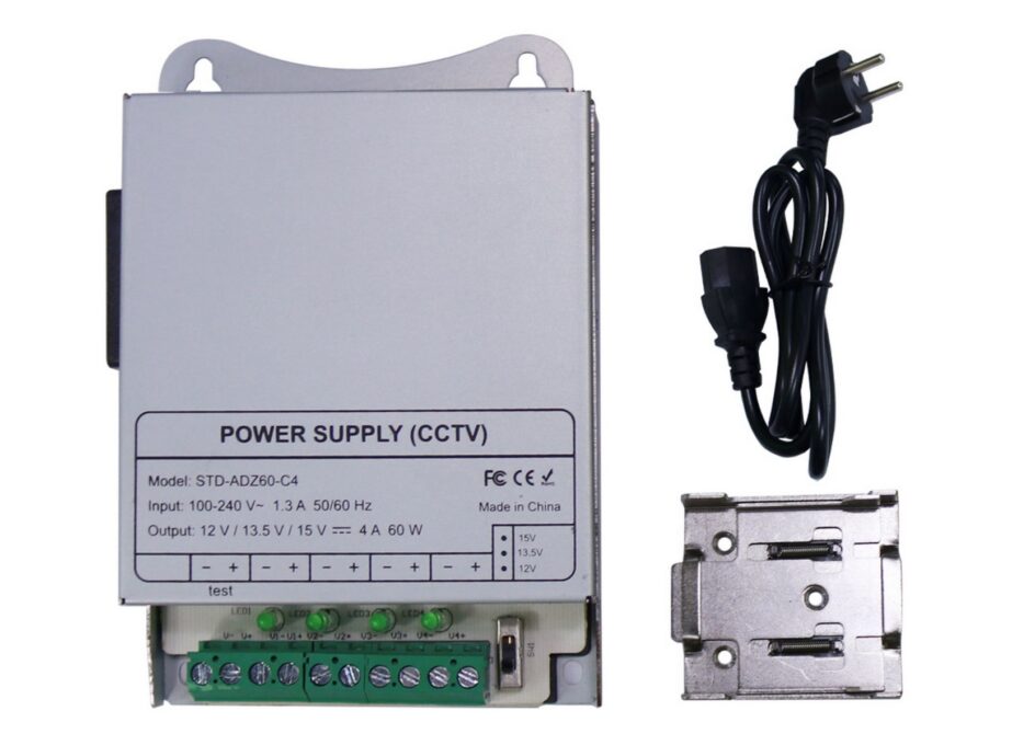 Sursa de alimentare SAF-ADZ60-C4, 12 V, 5 Ah, 60 W, eficienta 88%