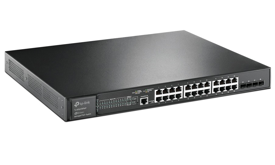 Switch Tp-link TL-SG3428XMP 29 porturi, 24x Gigabit PoE+, 4x SFP+ 10GE, 1x RJ45 consola, 384W, Management L2+, montare in rack 1 Switch Tp-link TL-SG3428XMP 29 porturi, 24x Gigabit PoE+, 4x SFP+ 10GE, 1x RJ45 consola, 384W, Management L2+, montare in rack