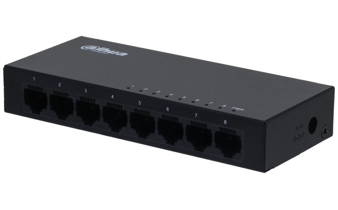 Switch Dahua Eco Series 8 canale Gigabit 1000Mb/s, Plug-and-Play, fara management, PFS3008-8GT