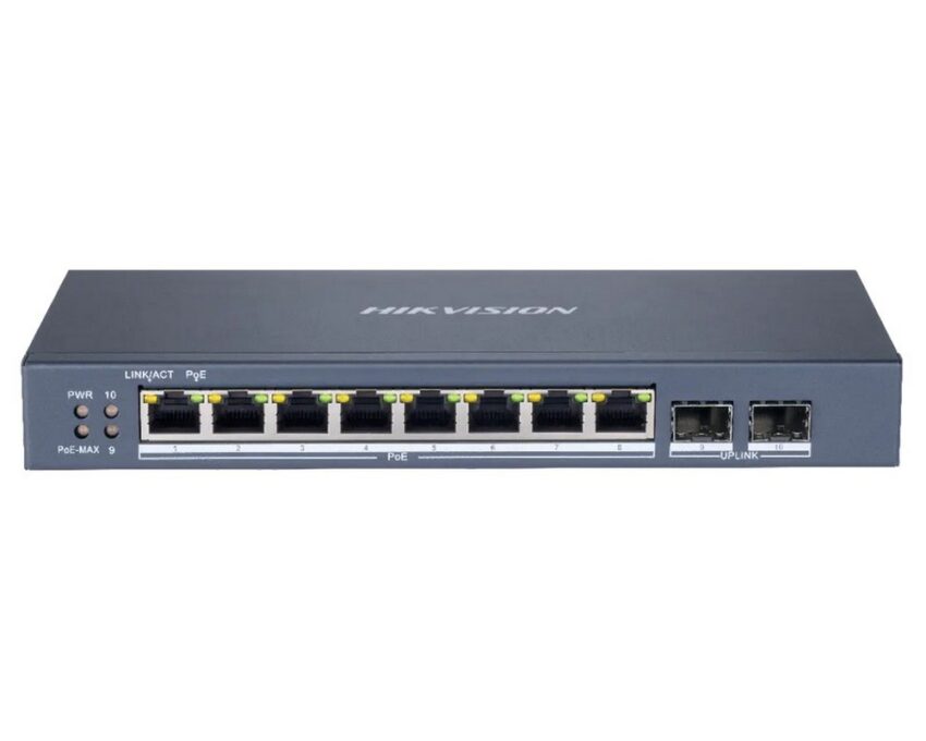 Switch 8 porturi Hikvision DS-3E1510P-SI, PoE 110W, 2 porturi SFP gigabit, cu management 1 Switch 8 porturi Hikvision DS-3E1510P-SI, PoE 110W, 2 porturi SFP gigabit, cu management