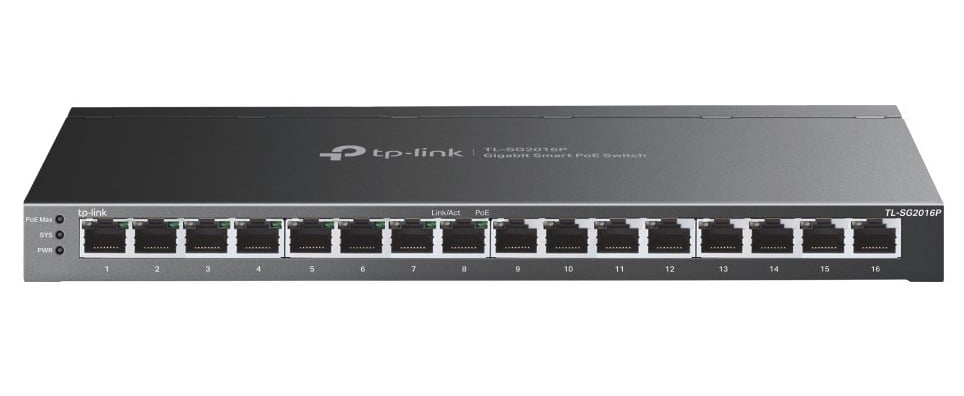 Switch cu management TP-LINK TL-SG2016P, 16 porturi Gigabit, 8 porturi PoE+, 120W