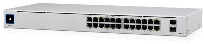 Switch Ubiquiti USW-24-POE, 28 porturi, 24x RJ45 Gigabit, 16x PoE, 2x SFP Gigabit, 95W, montare in rack 1 Switch Ubiquiti USW-24-POE, 28 porturi, 24x RJ45 Gigabit, 16x PoE, 2x SFP Gigabit, 95W, montare in rack