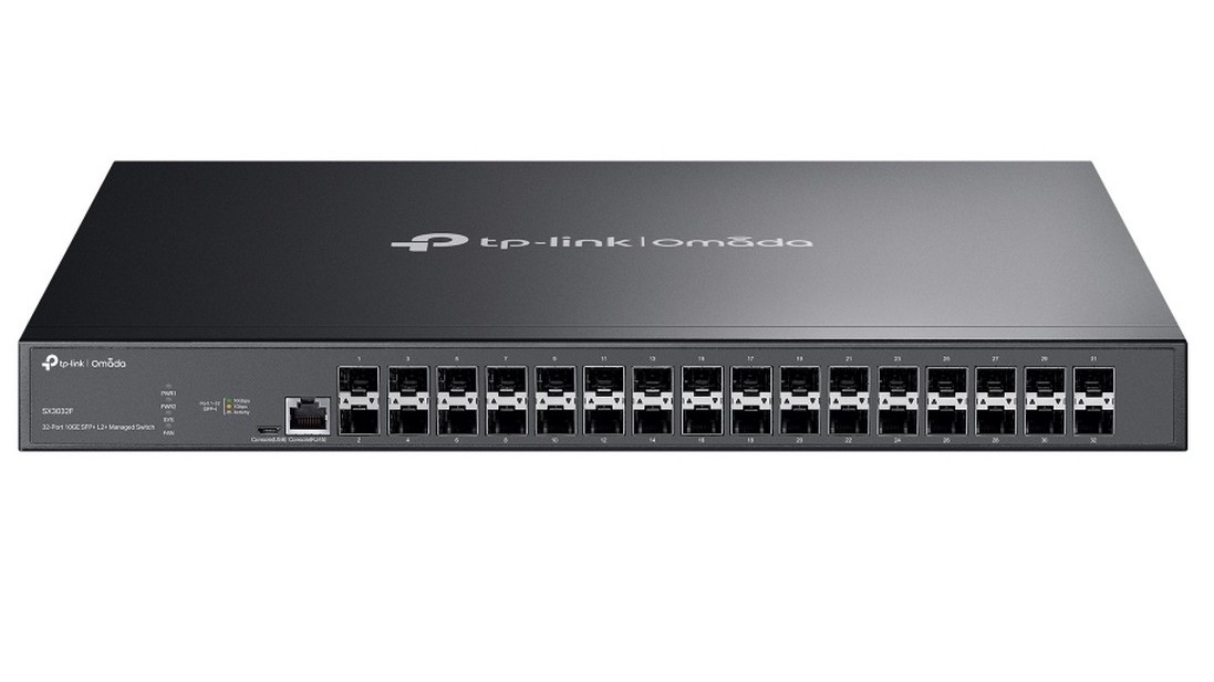 Switch 32 porturi x 10Gbps SFP+, Tp-Link SX3032F, capacitate comutare 640Gbps, management Omada, rutare statica, montare in rack 1 Switch 32 porturi x 10Gbps SFP+, Tp-Link SX3032F, capacitate comutare 640Gbps, management Omada, rutare statica, montare in rack