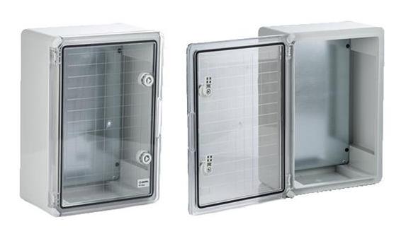 Tablou cu contrapanou, usa transparenta, din ABS, IP65, 441/3314 1 Tablou cu contrapanou, usa transparenta, din ABS, IP65, 441/3314