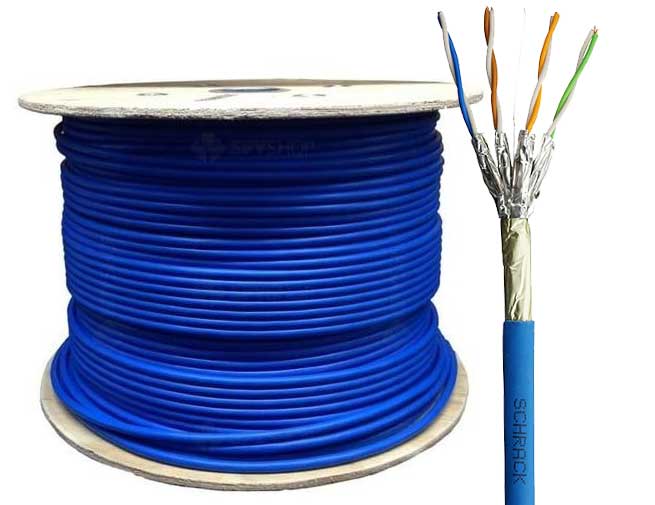 Cablu de retea F/FTP Schrack, CAT6A, 500MHz, 4x2xAWG23, LS0H-3, albastru, rola 200m, HSEKP423HA200 1 Cablu de retea F/FTP Schrack, CAT6A, 500MHz, 4x2xAWG23, LS0H-3, albastru, rola 200m, HSEKP423HA200