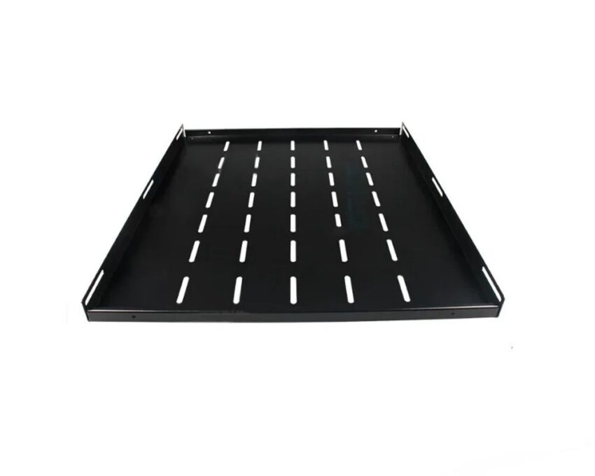 Tava rack 19 inch fixa, adancime 550mm, metalica, incarcare 90kg, negru RAL9004, Safer TAVAF80-FLOOR