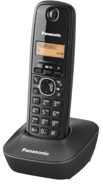 Telefon Panasonic DECT KX-TG1611FXH, Caller ID, Black 1 Telefon Panasonic DECT KX-TG1611FXH, Caller ID, Black