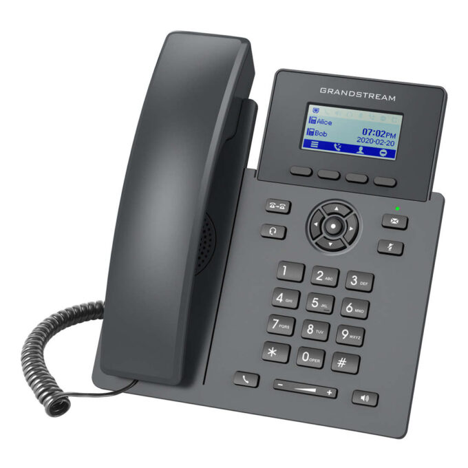 Telefon VoIP cu ecran color LCD, 2 Linii, 2 SIP, PoE, Grandstream GRP2601P