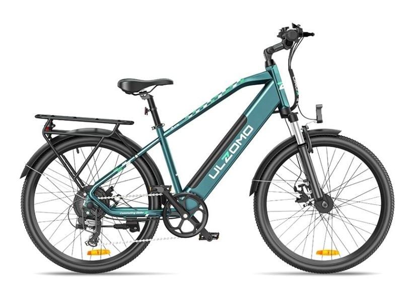 Bicicleta electrica Ulzomo ULZM26-GR, autonomie 100km, 250W, 36V 17Ah, 7 trepte viteza max. 25km/h, LDC, verde, anvelope 26x1.95 inch 1 Bicicleta electrica Ulzomo ULZM26-GR, autonomie 100km, 250W, 36V 17Ah, 7 trepte viteza max. 25km/h, LDC, verde, anvelope 26x1.95 inch