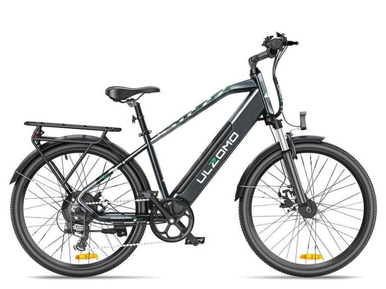 Bicicleta electrica Ulzomo ULZM26-GRAY, autonomie 100km, 250W, 36V 17Ah, 7 trepte viteza max. 25km/h, LDC, gri, anvelope 26x1.95 inch 1 Bicicleta electrica Ulzomo ULZM26-GRAY, autonomie 100km, 250W, 36V 17Ah, 7 trepte viteza max. 25km/h, LDC, gri, anvelope 26x1.95 inch