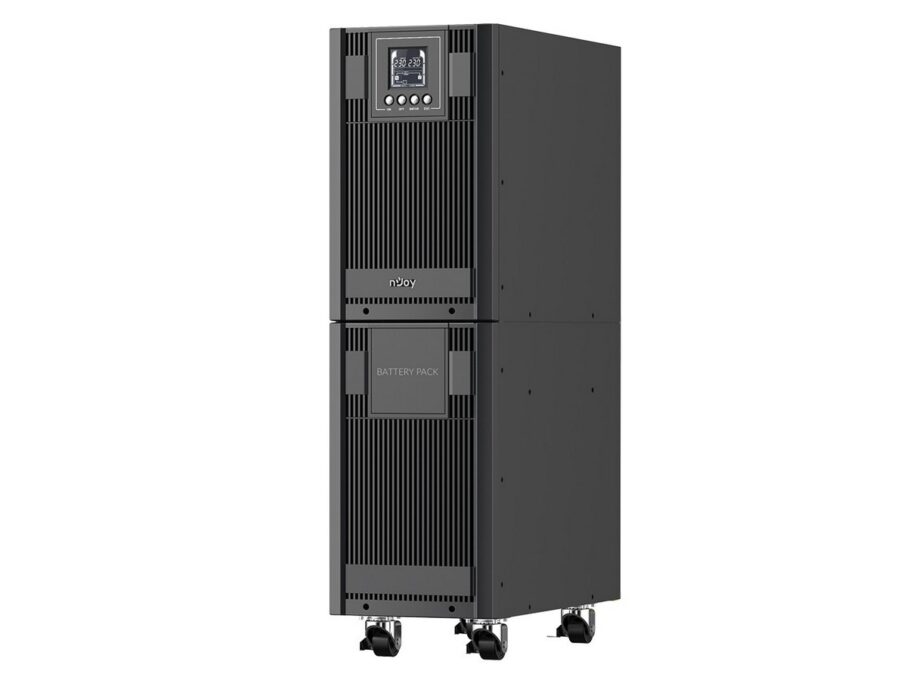 UPS monofazat Njoy UPCMTOP960HASCG01B, unda sinusoidala pura, 5.4KW, eficienta 96% Eco mode, LCD, USB