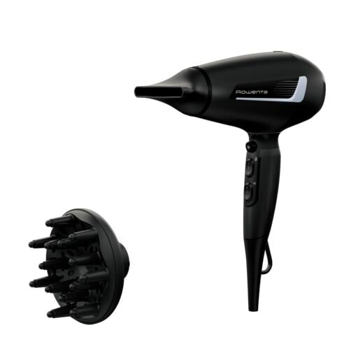 Uscator de par Rowenta PRO EXPERT CV8820F0  2100 W  invelis Tourmaline  concentrator 6 mm  jet aer rece  3 trepte temperatura  negru