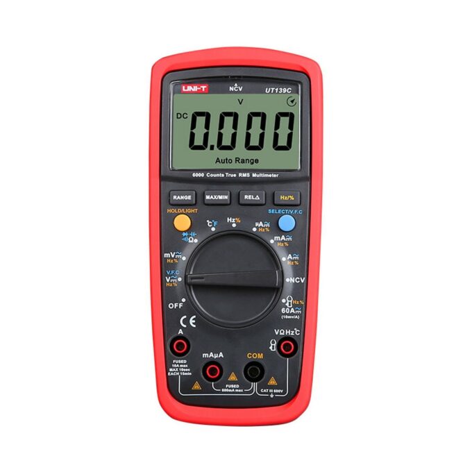 Multimetru digital UNI-T, True RMS, NCV, AC/DC 10A, capacitate 99.99 mF, UT139C 1 Multimetru digital UNI-T, True RMS, NCV, AC/DC 10A, capacitate 99.99 mF, UT139C