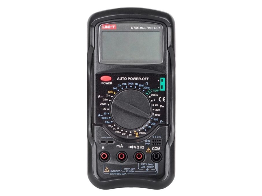 Multimetru universal profesional, UNIT-T UT55, afisaj LCD, categorie suprasarcina I, snur pentru prindere 1 Multimetru universal profesional, UNIT-T UT55, afisaj LCD, categorie suprasarcina I, snur pentru prindere