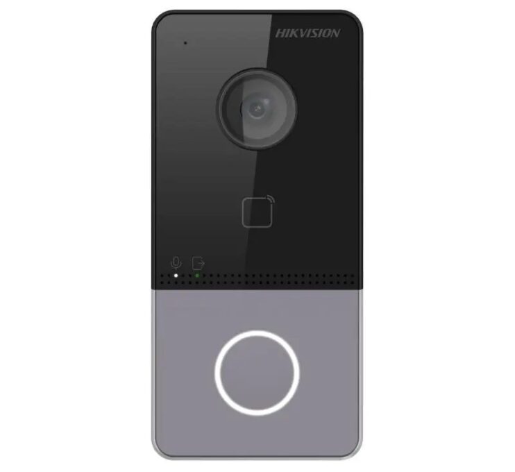 Videointerfon IP, Wi-Fi / LAN / PoE, cu control acces, Hikvision DS-KV6113-WPE1(C)