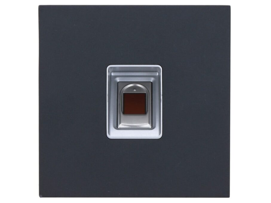 Modul acces cu amprenta, pentru videointerfon, Dahua VTO4202FB-MF, 5VDC, IK07, IP65, aluminium negru