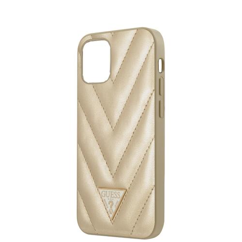 Husa Cover Guess V Quilted GUHCP12SPUVQTMLBE pentru iPhone 12 Mini (Auriu) 1 Husa Cover Guess V Quilted GUHCP12SPUVQTMLBE pentru iPhone 12 Mini (Auriu)