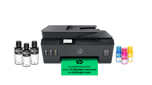 Multifunctional inkjet color HP Smart Tank 530 All-in-One, CISS, 11 ppm, A4, USB, Wi-Fi, ADF, Bluetooth (Negru) 1 Multifunctional inkjet color HP Smart Tank 530 All-in-One, CISS, 11 ppm, A4, USB, Wi-Fi, ADF, Bluetooth (Negru)