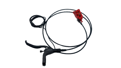 Sistem franare hidraulica stanga etrier + maneta + tub pentru trotinete electrice 1 Sistem franare hidraulica stanga etrier + maneta + tub pentru trotinete electrice