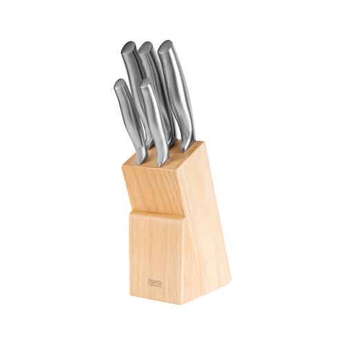 Set 5 cutite inox de bucatarie cu suport Teesa TSA0204 1 Set 5 cutite inox de bucatarie cu suport Teesa TSA0204