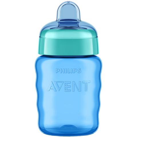 Cana cu tetina de formare Philips-AVENT, 260ml, 9luni+, Albastru 1 Cana cu tetina de formare Philips-AVENT, 260ml, 9luni+, Albastru