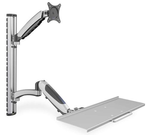 Suport monitor pentru perete Digitus DA-90354, pivot 90°, 6kg (Argintiu)