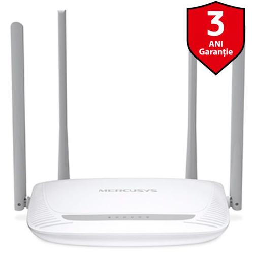 Router Wireless Mercusys MW325R, 300 Mbps, 4 Antene externe (Alb) 1 Router Wireless Mercusys MW325R, 300 Mbps, 4 Antene externe (Alb)
