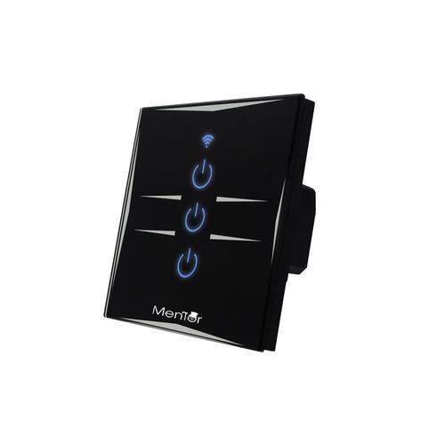 Intrerupator Smart triplu Mentor ES029 WiFi 10A 1800W, cu touch 1 Intrerupator Smart triplu Mentor ES029 WiFi 10A 1800W, cu touch