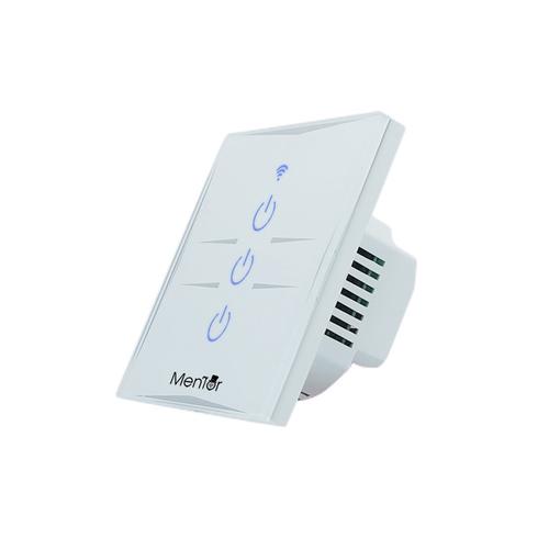 Intrerupator Smart triplu Mentor ES028 WiFi 10A 1800W, cu touch 1 Intrerupator Smart triplu Mentor ES028 WiFi 10A 1800W, cu touch