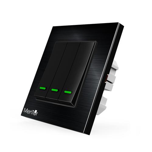 Intrerupator triplu Smart Mentor ES035 WiFi 10A 1800W, ignifug 1 Intrerupator triplu Smart Mentor ES035 WiFi 10A 1800W, ignifug