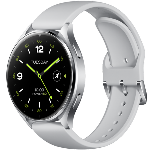 Smartwatch Xiaomi Watch 2, Ecran AMOLED 1.43inch, 2GB RAM, 32GB Flash, Bluetooth, Wi-Fi, GPS, Waterproof 5 ATM, Google Wear OS, Curea TPU (Argintiu)