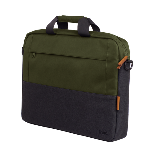 Geanta laptop Trust Lisboa 15.6inch, 2 compartimente, material POM, RPET Polyester, RPET, volum 2.1 L, Verde 1 Geanta laptop Trust Lisboa 15.6inch, 2 compartimente, material POM, RPET Polyester, RPET, volum 2.1 L, Verde