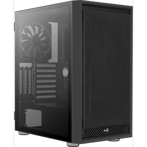 Carcasa computer, Aerocool, Sticla temperata, Negru 1 Carcasa computer, Aerocool, Sticla temperata, Negru