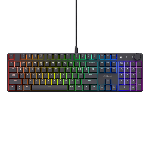 Tastatura mecanica Trust GXT 866 Torix cu fir, swtich linear (Negru)