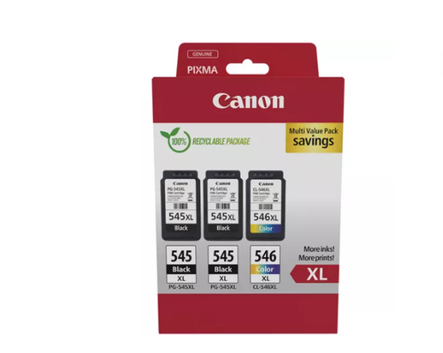 Pachet cartuse cerneala Canon Multipack 8286B013AA, 2x PG-545XL Negru, 1x CL-546XL Color 1 Pachet cartuse cerneala Canon Multipack 8286B013AA, 2x PG-545XL Negru, 1x CL-546XL Color