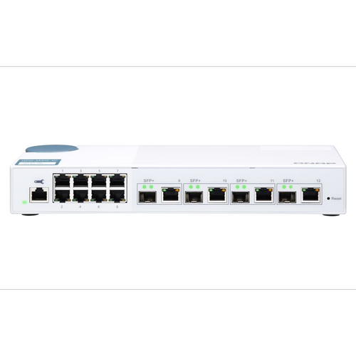 Switch Qnap QSW-M408-4C, 8 Porturi RJ-45, 4 Porturi SFP+/RJ-45 (Alb) 1 Switch Qnap QSW-M408-4C, 8 Porturi RJ-45, 4 Porturi SFP+/RJ-45 (Alb)