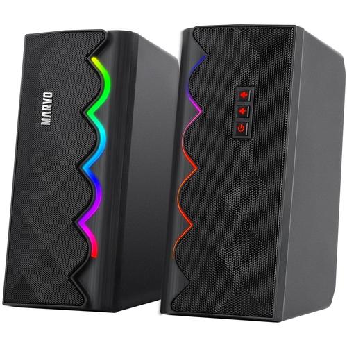 Boxe Marvo SG-269, 2.0, Jack 3.5 mm, Bluetooth, iluminare RGB (negru) 1 Boxe Marvo SG-269, 2.0, Jack 3.5 mm, Bluetooth, iluminare RGB (negru)