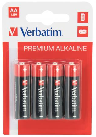 Baterii Alkaline Verbatim, AA, 4 buc. 1 Baterii Alkaline Verbatim, AA, 4 buc.