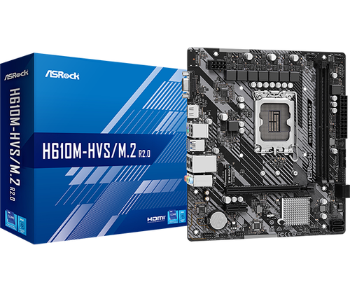 Placa de baza ASRock H610M-HVS/M.2 R2.0, Intel H610, LGA 1700, mATX