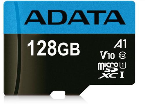 Card ADATA MicroSDXC Premier, 128GB, Clasa 10, V10, A1 + Adaptor SD 1 Card ADATA MicroSDXC Premier, 128GB, Clasa 10, V10, A1 + Adaptor SD