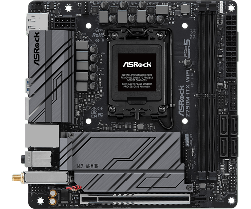 Placa de baza ASRock Z790M-ITX WiFi, DDR5, Intel Z790, LGA 1700, Mini-ITX
