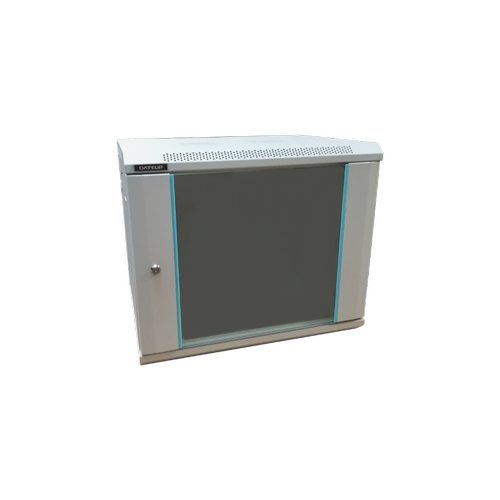 Rack 9U 600x450 DATEUP RAL 7035, montare pe perete, usa din sticla, panouri laterale detasabile si securizate, dezasamblat 1 Rack 9U 600x450 DATEUP RAL 7035, montare pe perete, usa din sticla, panouri laterale detasabile si securizate, dezasamblat