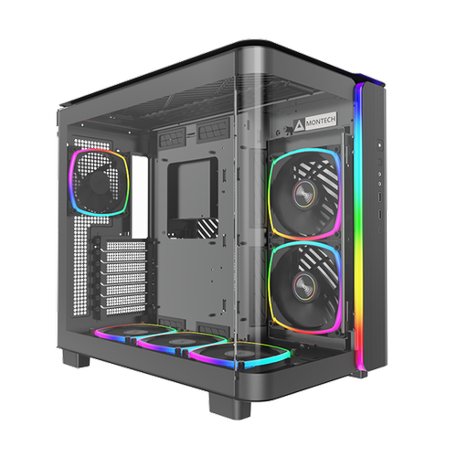 Carcasa Montech KING 95 PRO CAMTKGPRO95BK, Middle Tower, 6 ventilatoare incluse (Negru) 1 Carcasa Montech KING 95 PRO CAMTKGPRO95BK, Middle Tower, 6 ventilatoare incluse (Negru)