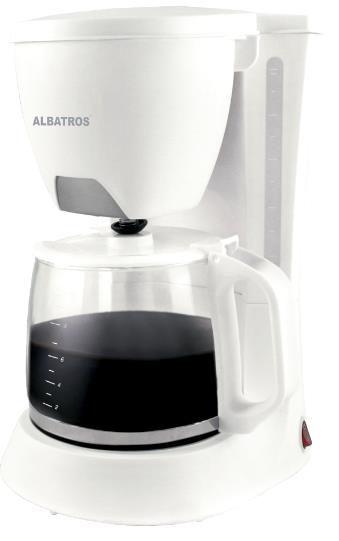 Cafetiera Albatros VERONA WHITE 2, 1.2L, 680W (Alb)