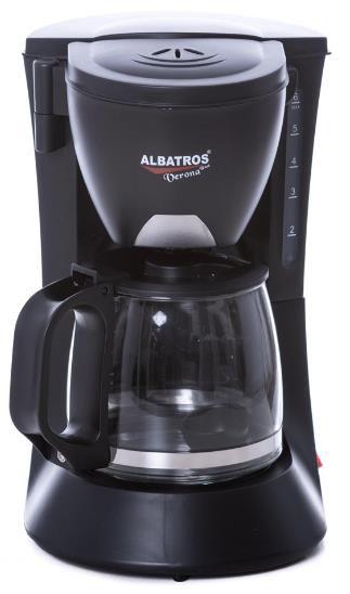Cafetiera Albatros VERONA BLACK, 0.6L, 600W (Negru)