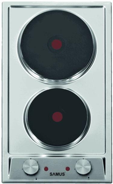 Plita electrica Samus PSE-32SX, 2 arzatoare (Inox)