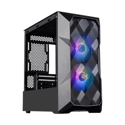 Carcasa Cooler Master Micro ATX MasterBox TD300 MESH, cu 2 ventilatoare ARGB, fara sursa de alimentare, sticla securizata (Negru) 1 Carcasa Cooler Master Micro ATX MasterBox TD300 MESH, cu 2 ventilatoare ARGB, fara sursa de alimentare, sticla securizata (Negru)