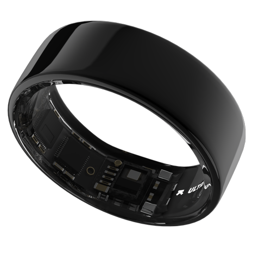 Smart Ring Ultrahuman Ring Air UHRA-AA-14, Bluetooth BLE5, HRV, VO2 Max, Android/iOS, Monitorizare ritm cardiac, Saturatie Oxigen, Autonomie 6 zile, 24.91 mm (Negru)
